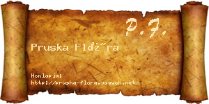 Pruska Flóra névjegykártya